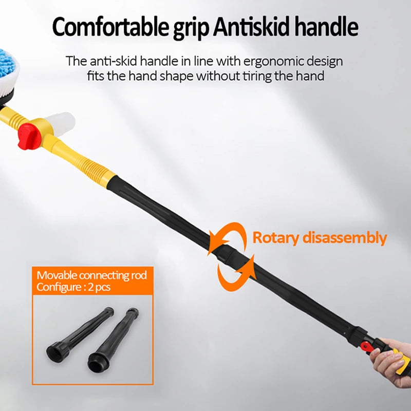 360° Automatic Car Wash Mop - Shampooing & Cleaning Power