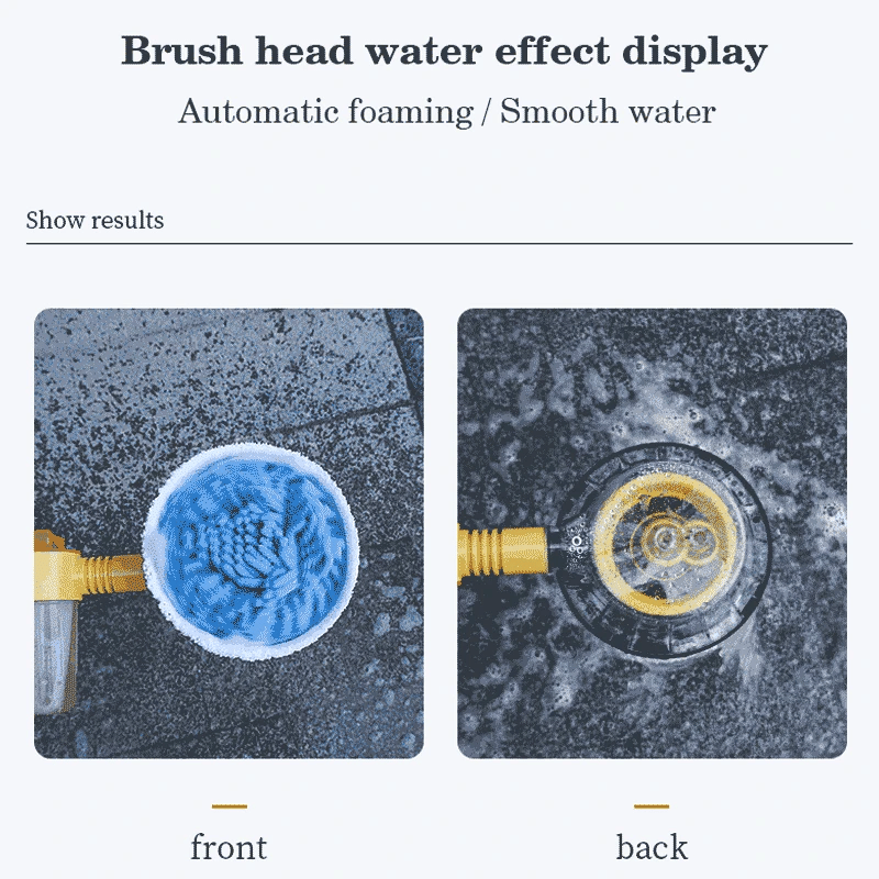 360° Automatic Car Wash Mop - Shampooing & Cleaning Power