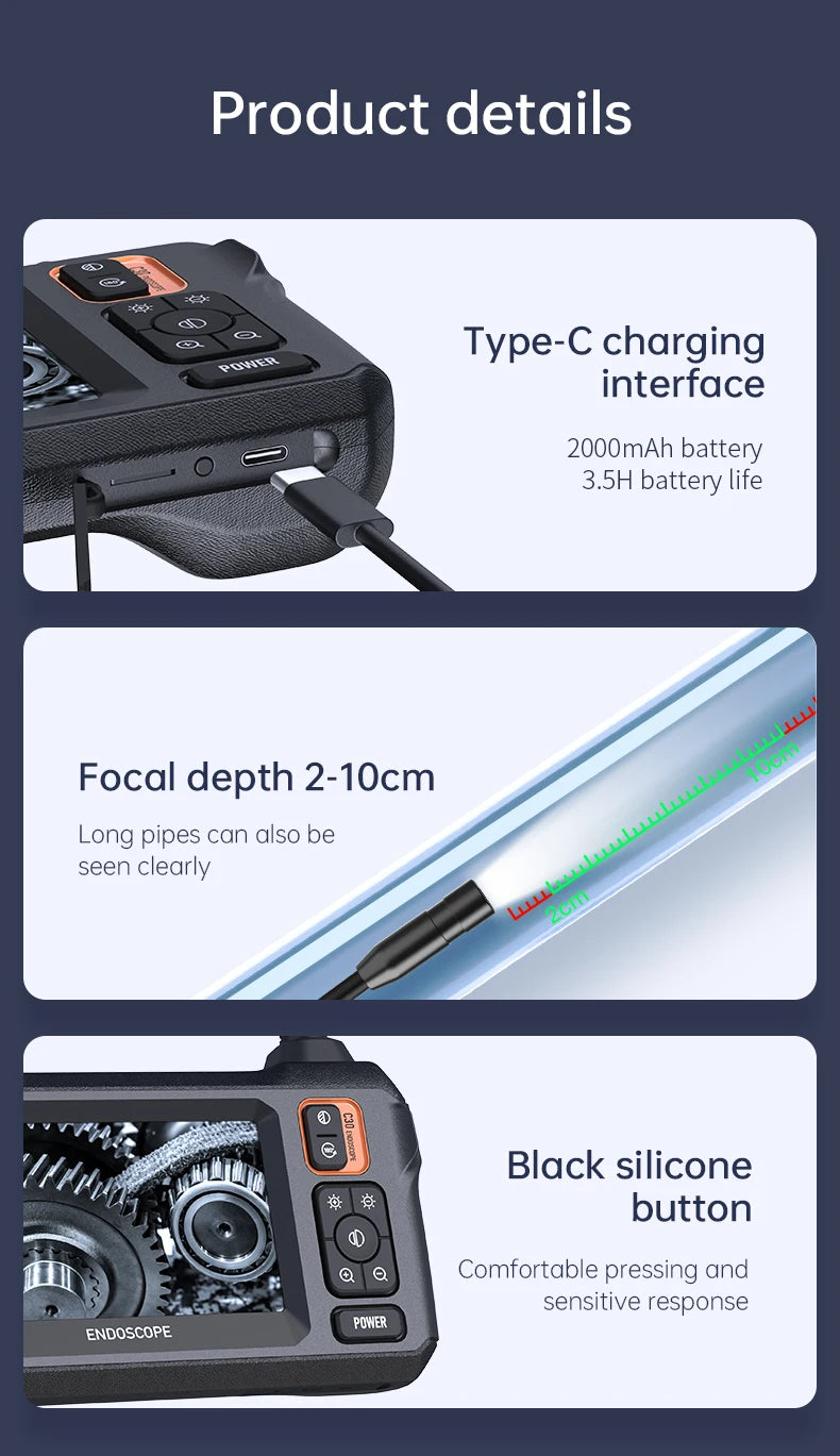 Endoscope 1080P 4.3" Pro