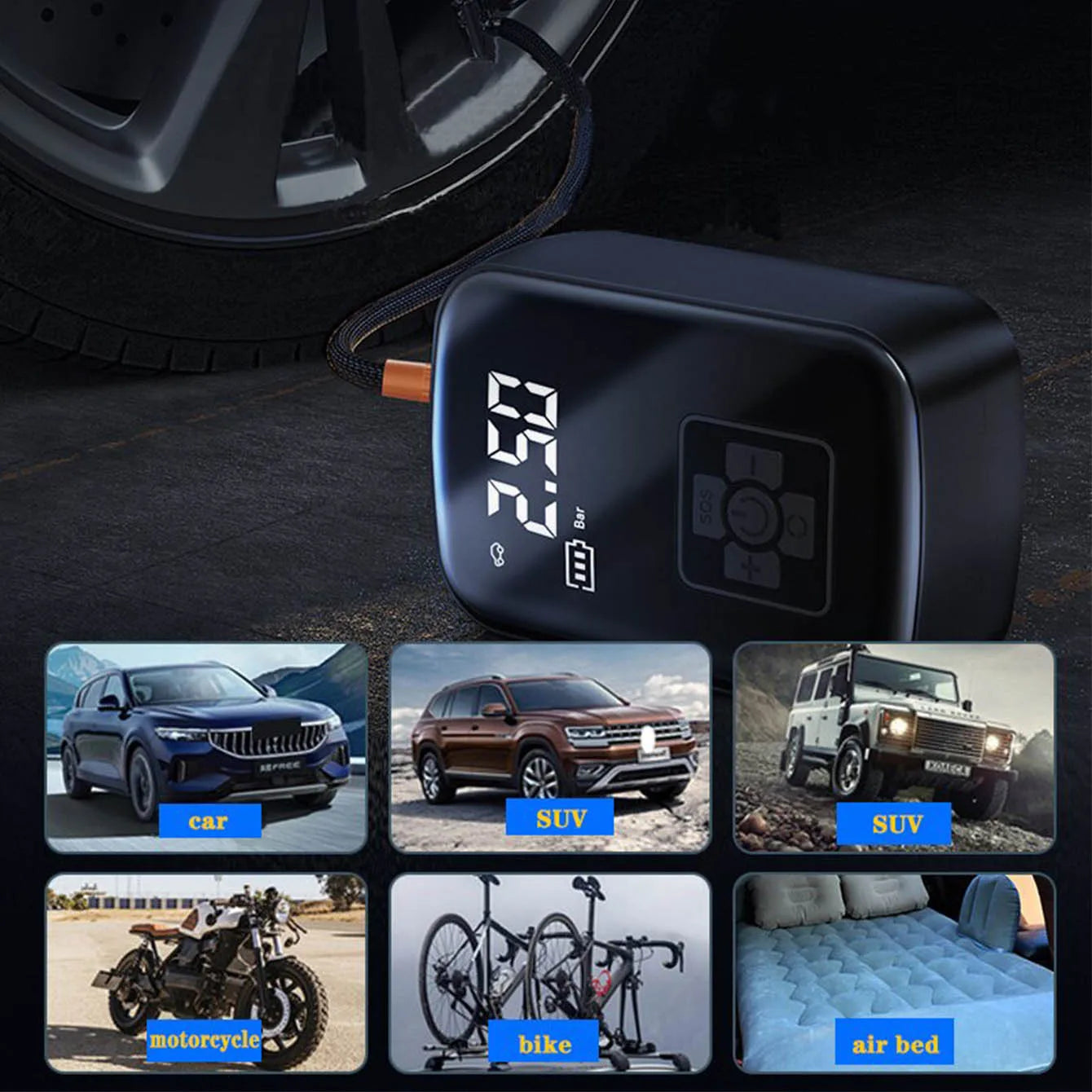 Portable Tire Inflator 150PSI