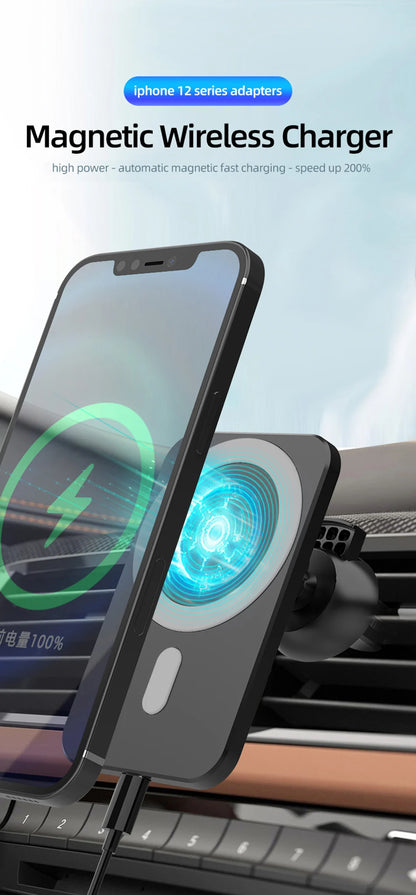 Magnetic Phone Holder + 15W Quick Charge
