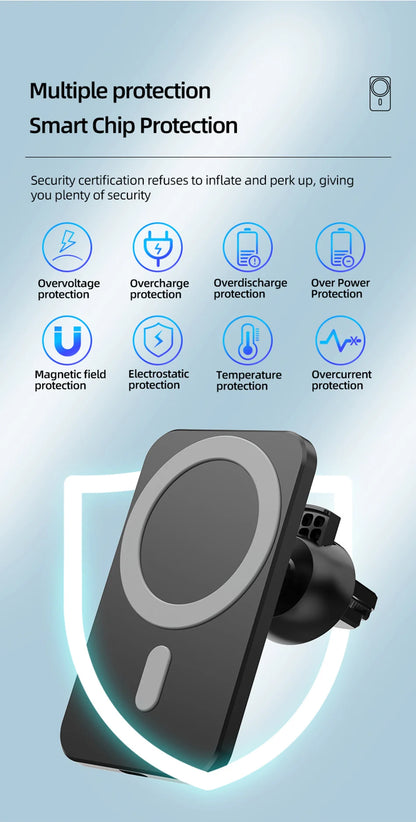 Magnetic Phone Holder + 15W Quick Charge